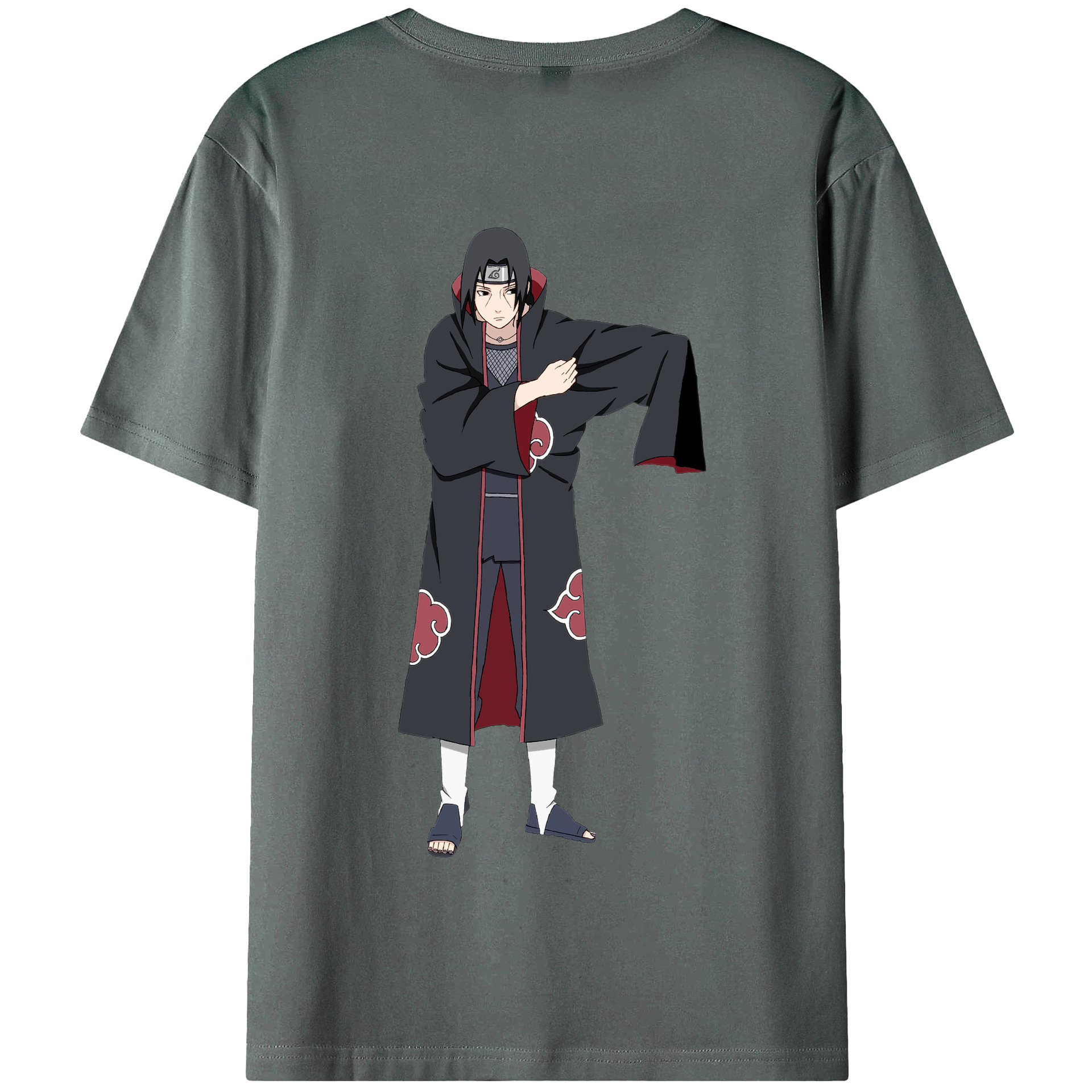 （画像用） NARUTO -ナルト- うちは イタチ Uchiha Itachi 綿100％半袖Tシャツ（背面プリント）